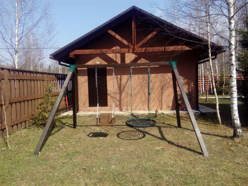 Сидение качели серия ТО модель 2 деревянное со спинкой на цепях