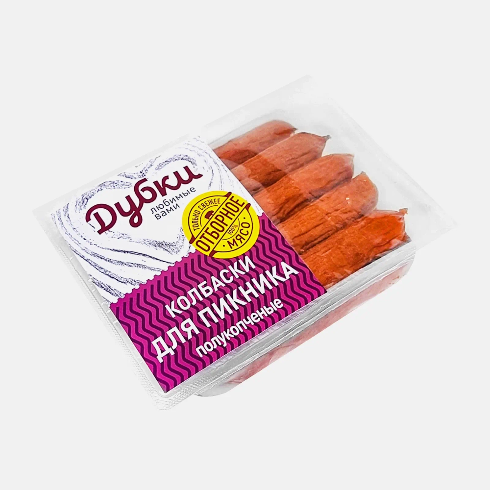 Колбаски Дубки Для пикника полукопченая 400г