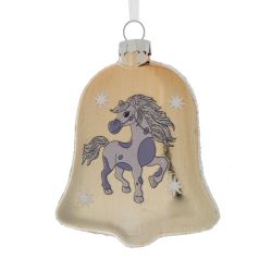 GAEM Украшение новогоднее "Колокольчик с лошадкой", L8 W2,5 H11 см