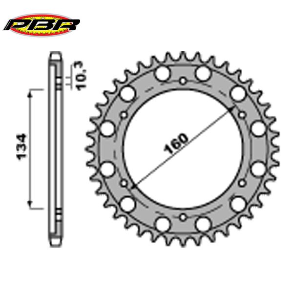 PBR 439943C45 звезда задняя (ведомая), 43 зубьев