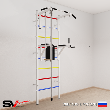 Шведская стенка Sv Sport 576 (Турник стандарт/Брусья/Канат/Трапеция)