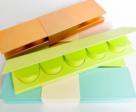 Набор картонных баночек в подарочной упаковке (зеленый)