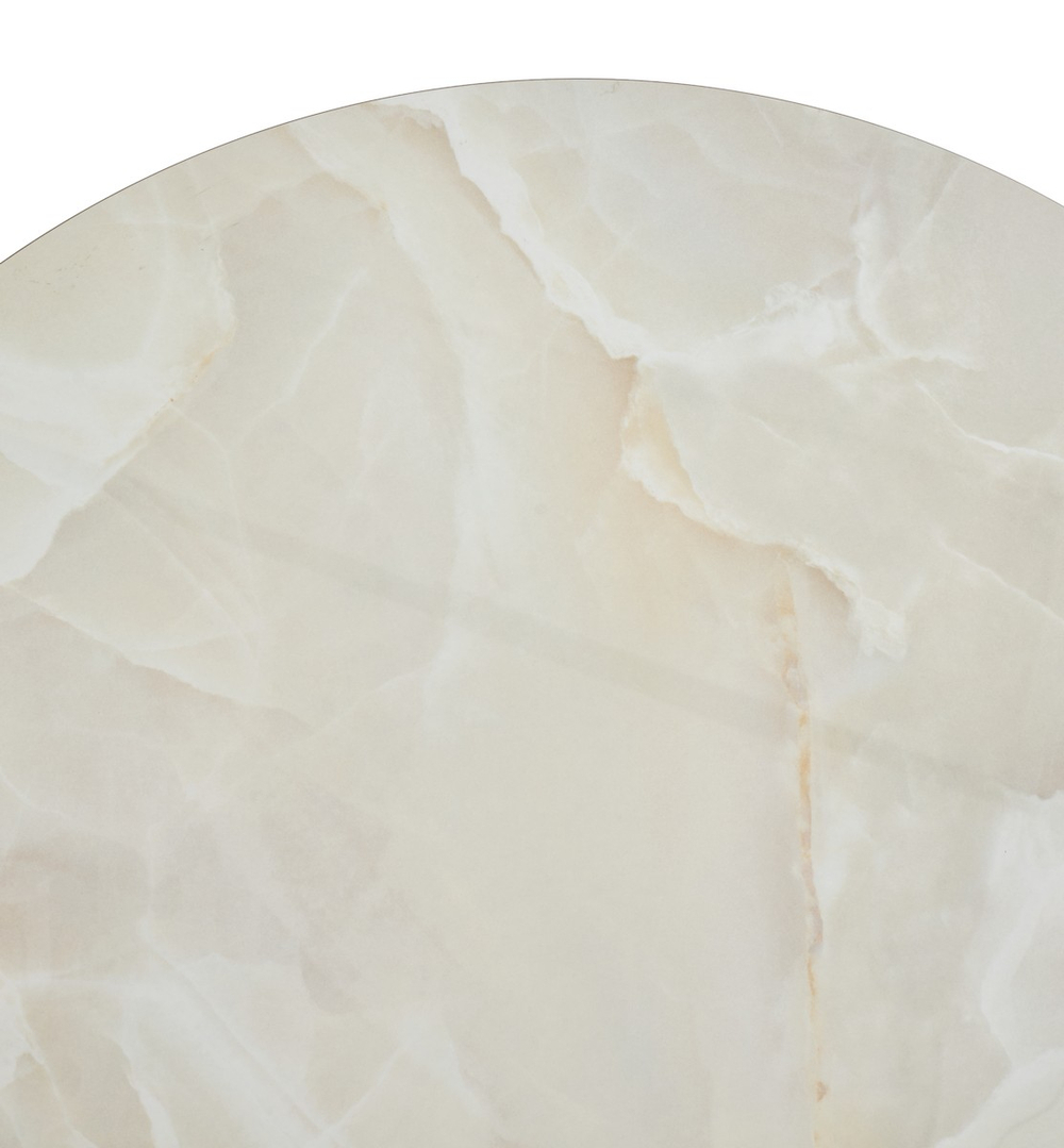 Стол М-City DISAUR Орфей 240 Нераскладной Оникс (Onyx Sable Pulido), керамика, Черный каркас