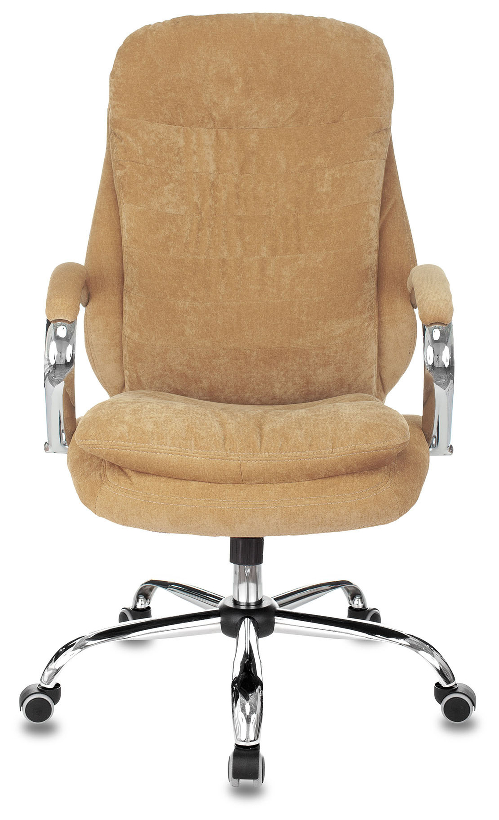 Кресло руководителя Бюрократ T-9950SL Fabric горчичный Velvet 73 крестов. металл хром