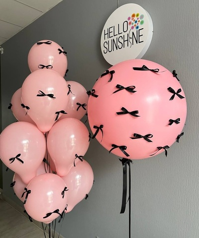 Набор шаров Розовый Бантики