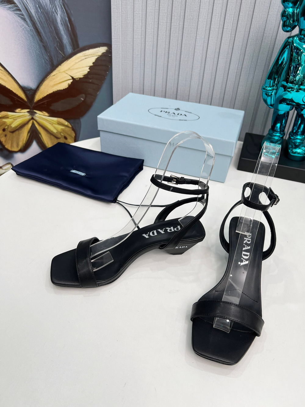 Prada Satin Sandals