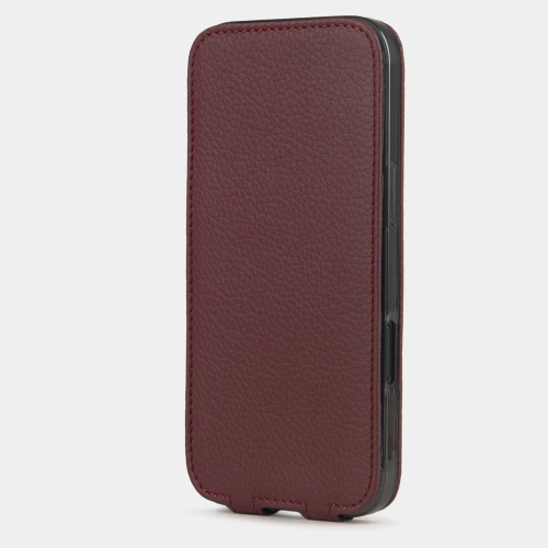 Чехол для iPhone 17 Air - кожа теленка, бордовый