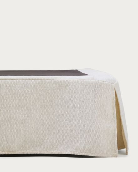 Основание кровати Jaira со съемным чехлом из белого шенилла для матраса 90 х 200 см