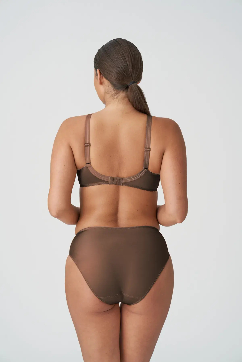 PRIMADONNA SATIN Трусы бесшовные с высокой талией, коричневый