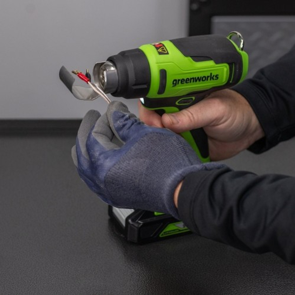 Строительный фен аккумуляторный  GREENWORKS G24HG 24V, АКБ 4Ач и ЗУ 3400207CUB