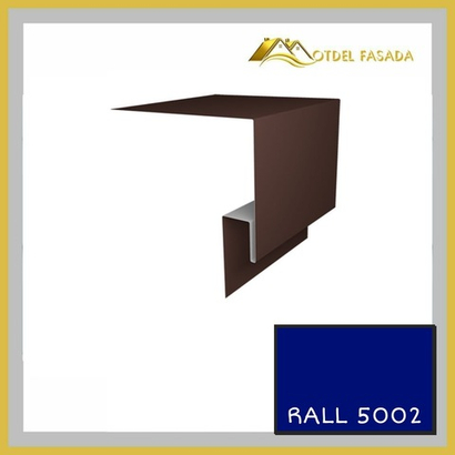 Откос оконный металлический 100мм (сложный) RALL 5002-Ультрамариновый синий 0,45мм  2м