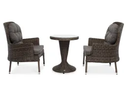 "Алиса" кофейный комплект из искусственного ротанга, цвет коричневый