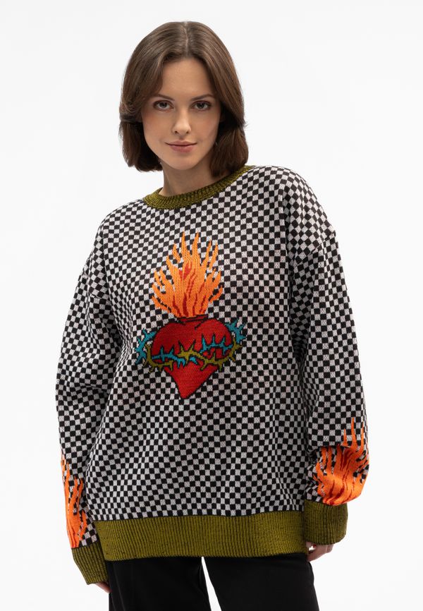 Свитер Сердце серый - фото 3