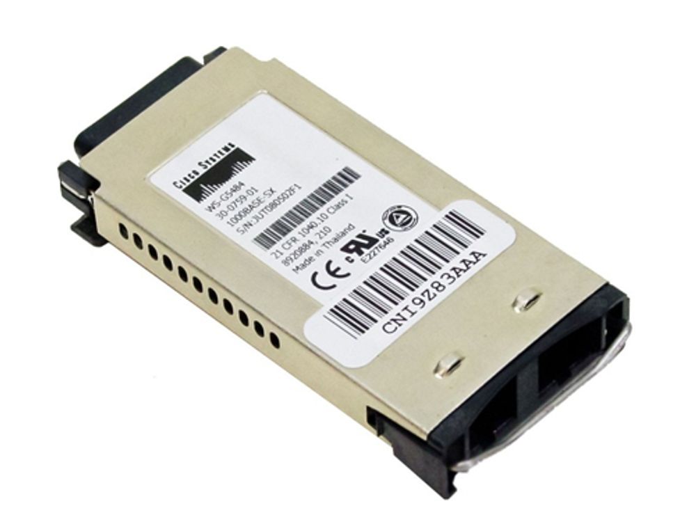 Трансивер Cisco 1000BASE-SX Short Wavelength Multimode SC 850nm (30-0759-01) WS-G5484