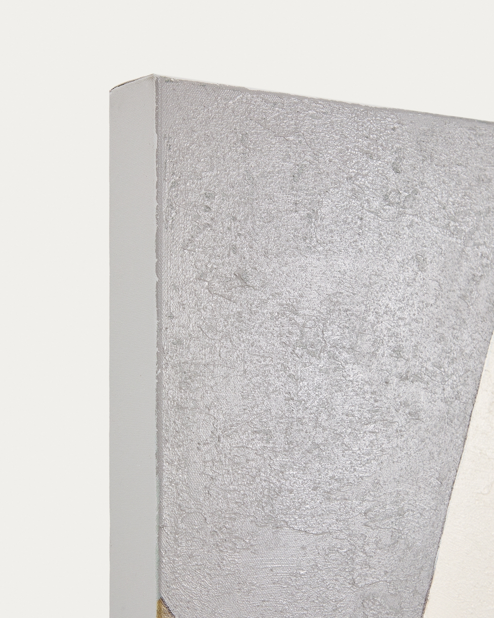 Абстрактный холст Marvilo серо-горчичного цвета 120 x 200 см