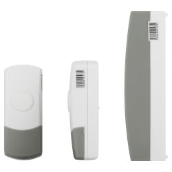 Звонок дверной ЭРА C91-2 беспроводной две кнопки белый с серым 2 мелодии