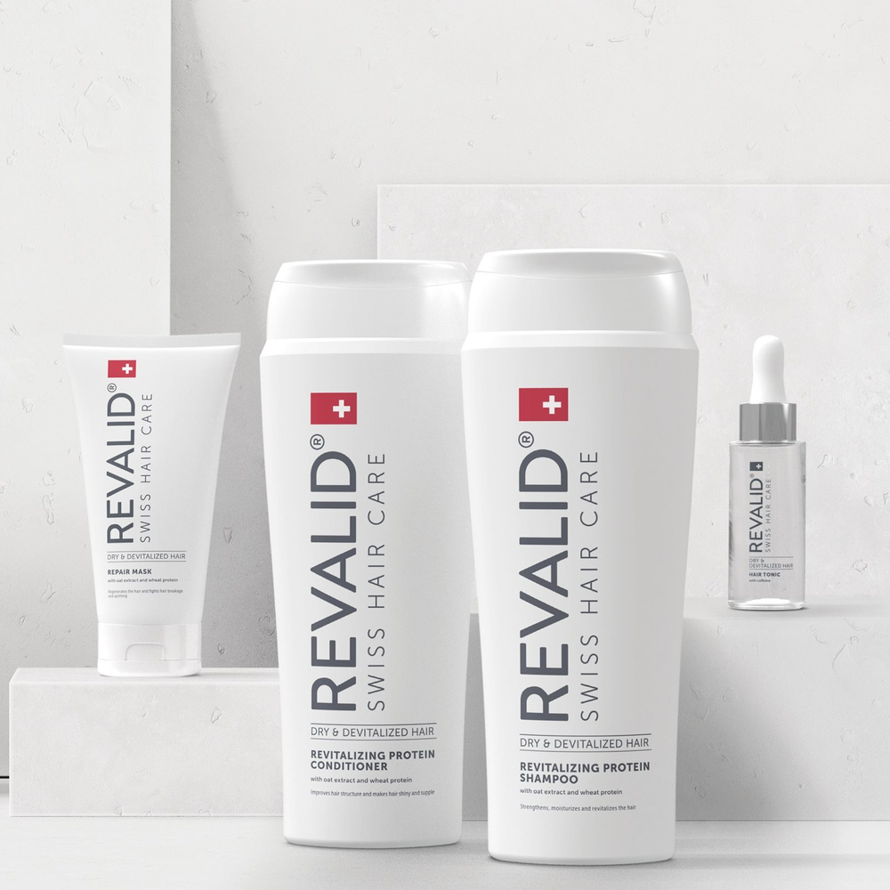 Revalid Revitalizing Protein Shampoo - укрепляющий и восстанавливающий шампунь для всех типов волос /   250  ml  / GTIN 7640123390157