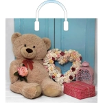 Пакет ПЭ с пластмассовыми ручками 38+3см(Претти) Глянцевый Артп (комплект 10 шт)