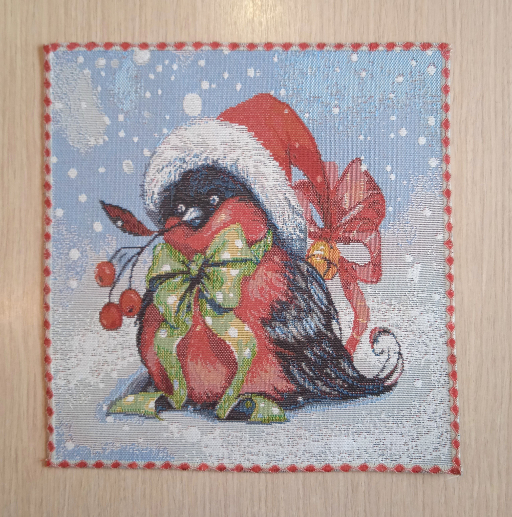 Набор декоративных гобеленовых салфеток Рябиновое чудо 4шт 25х25 см