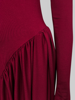 Платье Sun collection однотонное удлиненное с юбкой-баллон