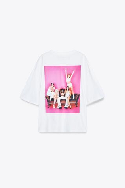 ZARA ФУТБОЛКА С ПРИНТОМ ©SPICE GIRLS, БЕЛЫЙ
