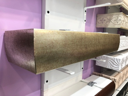 Карниз с багетной планкой из полистирола Легато 2067 однорядный, цвет серебро антик