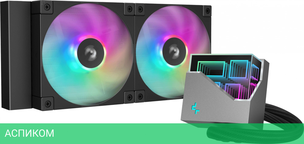 Система жидкостного охлаждения для процессора DeepCool LT240 ARGB черный (R-LT240-BKAMNC-G-1)