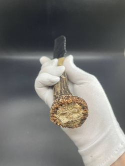 Нож обсидиановый с рукоятью из рога косули 24 см