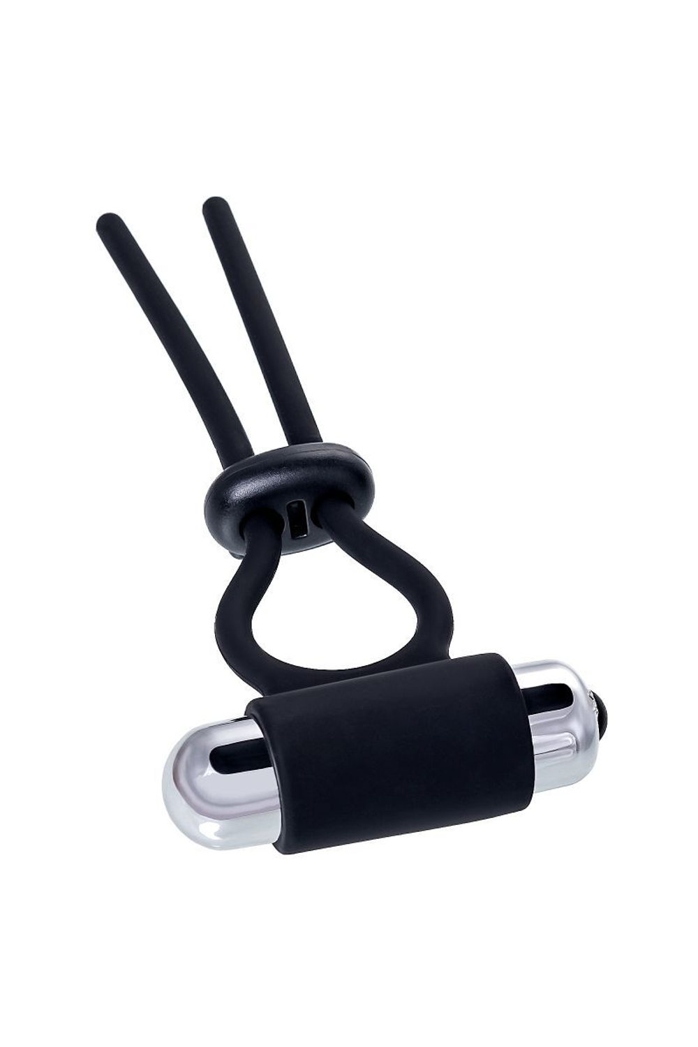 Черное эрекционное лассо на пенис Jat (Цвет: черный)