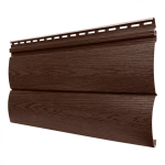 Сайдинг Tecos Lux Двойной оцилиндрованный брус Итальянский орех 3660х230 мм