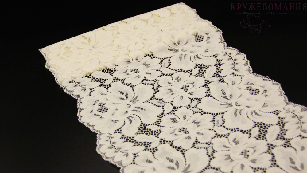 Эластичное кружево, ОПТ, 23 см, молоко, (Арт: EK-2248), м