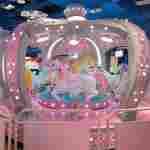 Электрическая карусель «Корона Принцессы» розовая, 12 мест