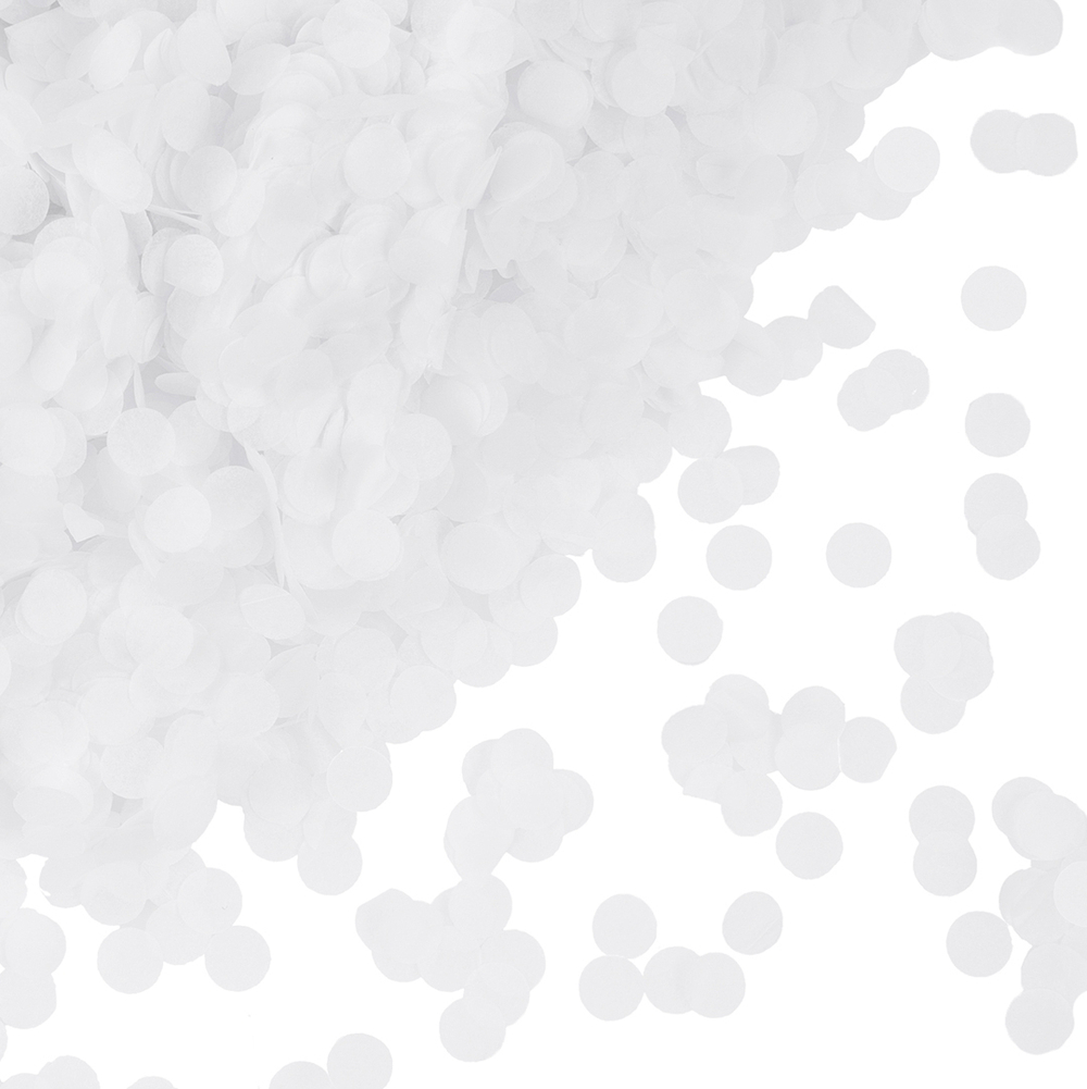Конфетти тишью Круг, Белый, 1 см, 50 г.