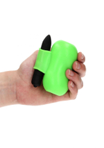 Люминесцентный мастурбатор с вибропулей сбоку (Цвет: зеленый)