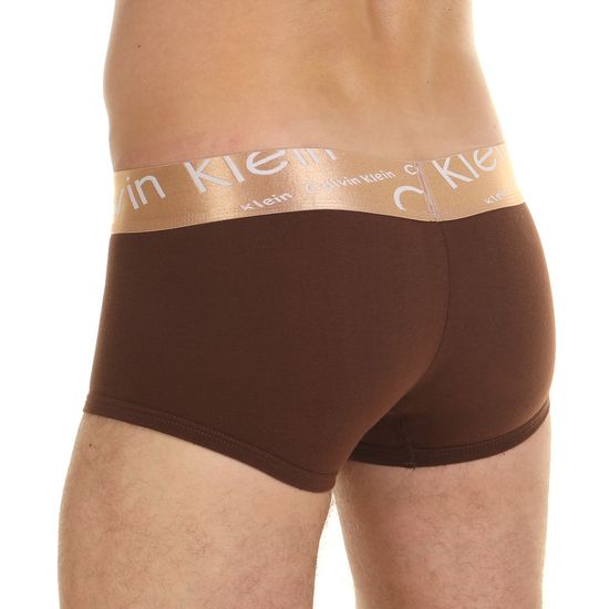 Мужские трусы хипсы коричневые Calvin Klein Steel \Italics Black