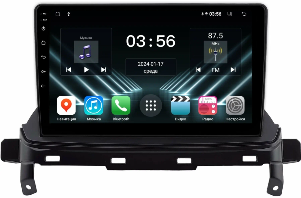 Магнитола для Mitsubishi Eclipse Cross (ШГУ-планшет) - FarCar DX9-7763F2 монитор 9" IPS на Android 13, 4+64Гб, CarPlay