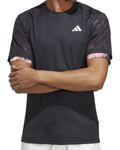 Мужская теннисная футболка Adidas Melbourne Ergo Tennis Heat Rdy Raglan Tee - black