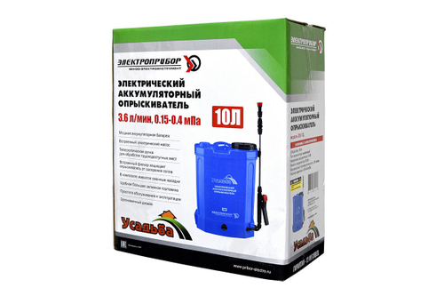 Опрыскиватель аккумуляторный 10 л, ранцевый Электроприбор-Усадьба ES-12
