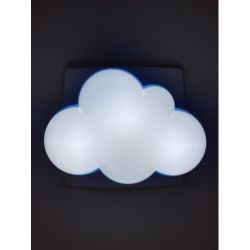 Ночник - светильник светодиодный ЭРА NN-605-LS-W в розетку с датчиком освещенности белый