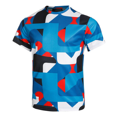 Мужское теннисное поло JLindeberg Flatlocked T-Shirt Men - Blue