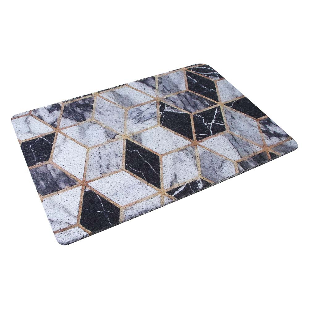 Коврик придверный тм VETTA Print, ПВХ, 44х74 см, 3 дизайна, резиновая подложка