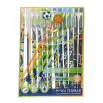 Ручка гелевая, пиши-стирай, Basir, синие чернила, серия "СПОРТ", разноцветный корпус