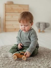 Лонгслив "Полоска Графит" с начесом 0+