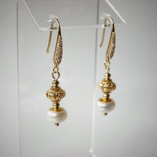 Серьги из натурального жемчуга