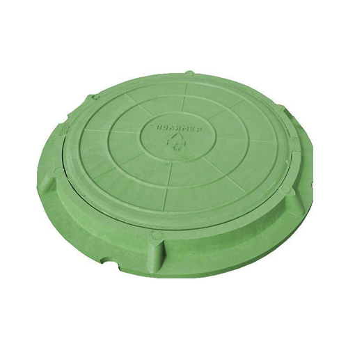 Люк полимерно-композитный Л -60 круглый нагрузка 30кН зелёный
