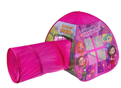 Палатка детская игровая СКАЗОЧНЫЙ ПАТРУЛЬ с тоннелем, 81x95x95,46x100см
