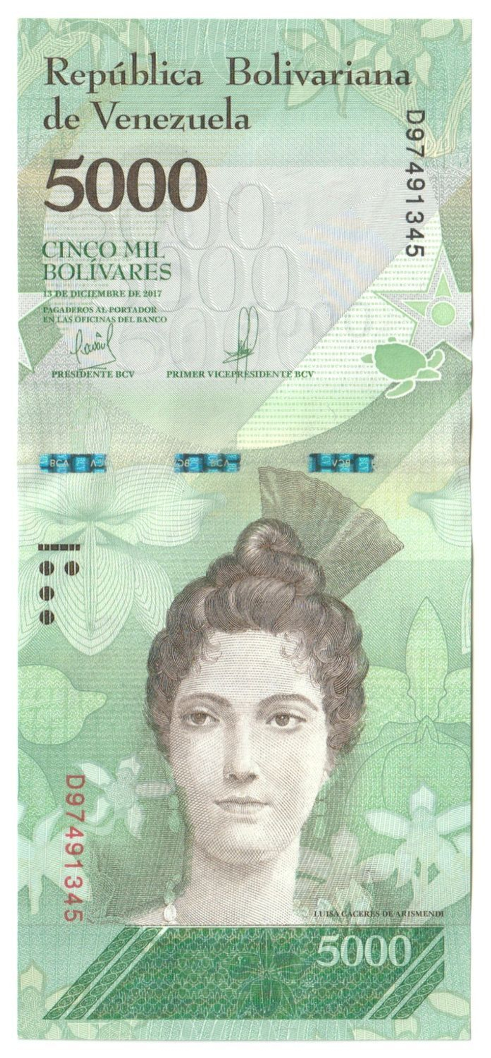 Venezuela, 5 000 Bolívares, 2017, UNC