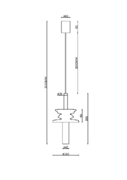 Подвесной светильник Maytoni Sound Wave MOD255PL-01B2