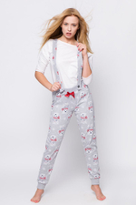 Комбинезон Happy Owl с совами (Размер: M) (Цвет: серый с белым)