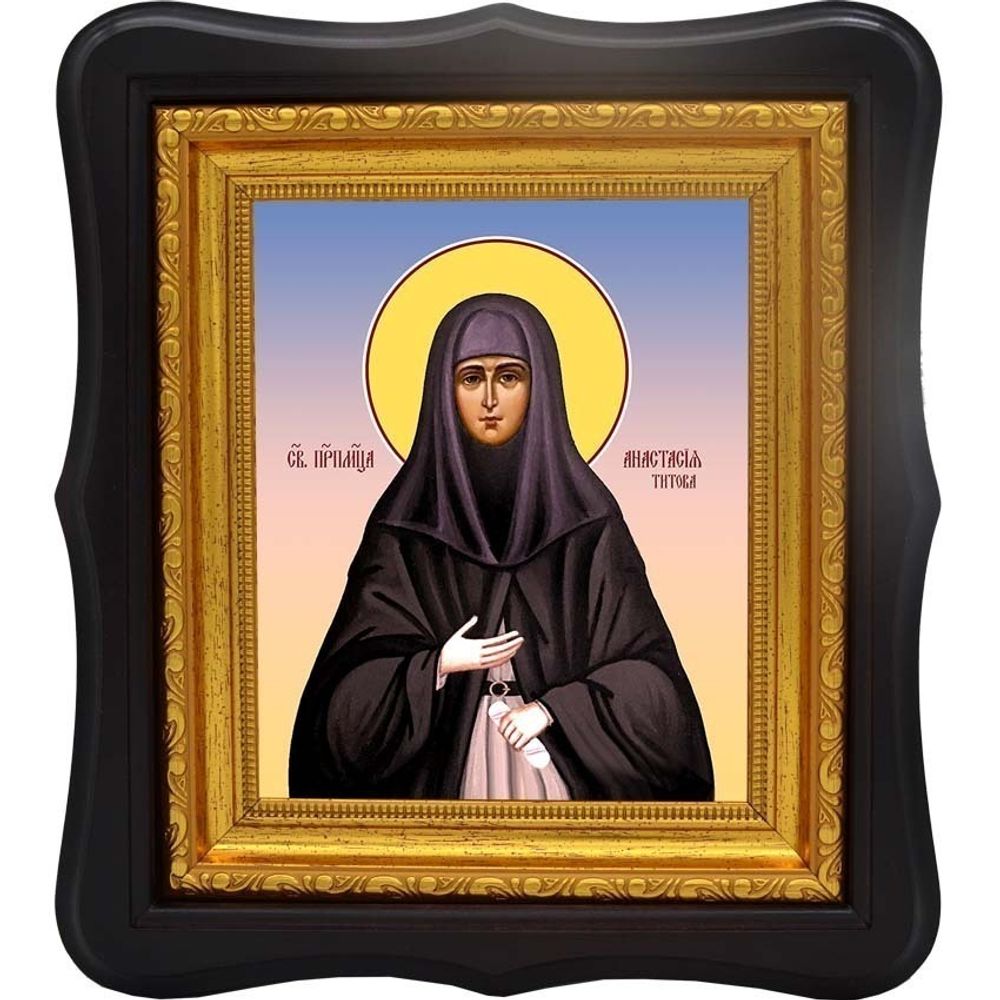 Анастасия Титова преподобномученица послушница. Икона на холсте.